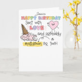 Carte amour et une glace Meltdown TDAH Autisme (Fleur jaune)