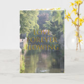 Carte Amour Éternellement Coulant (Fleur jaune)