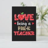 Carte Amour Être Un Pré-Enseignant Jour des Valentines (Debout devant)