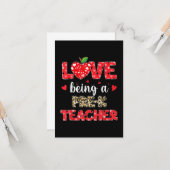 Carte Amour Être Un Pré-Enseignant Jour des Valentines (Devant/Arrière en situation)