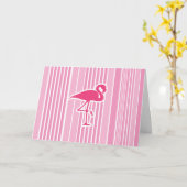 Carte Amour Flamant rose (Fleur jaune)