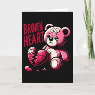 Carte Amour Fou Mal Cœur Brisé Douleur Ours Saint-Valent