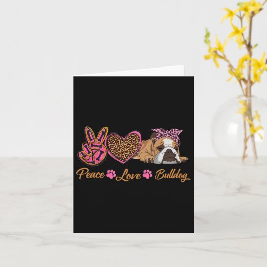 Carte Amour Français Bulldog Fun Chien Chien Chien Chien (Fleur jaune)