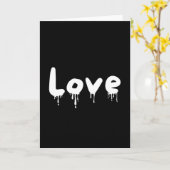 Carte Amour goutté blanc (Fleur jaune)