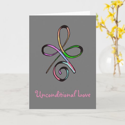 Carte Amour inconditionnel (Fleur jaune)