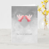 Carte Amour Incroyable de Cochons Volants (Fleur jaune)