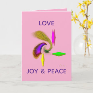 Carte « AMOUR, JOIE, PAIX » (Personnaliser) 5 x 7