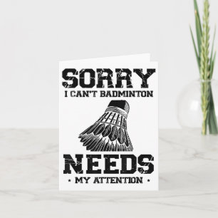 Carte Amour Joueur Badminton Amour Shuttle Design