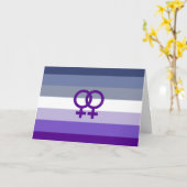 Carte Amour Lesbien Butch Fierté WLW (Fleur jaune)