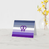 Carte Amour Lesbien Butch Fierté WLW (Fleur jaune)