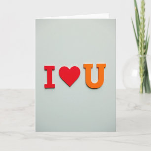 Carte Amour Lettres Bloc Romantiques Mate
