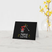 Carte Amour Magique - Blanc (Fleur jaune)