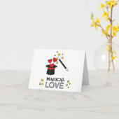 Carte Amour Magique - Noir (Fleur jaune)