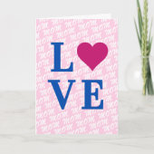 Carte AMOUR maman mère moderne élégant nous t'aimons mam (Devant)