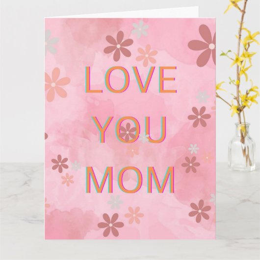 Carte Amour Maman Message sincère pour la fête des mères (Fleur jaune)