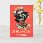 Carte Amour maternel squelettique mexicain (Fleur jaune)