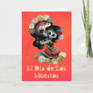Carte Amour maternel squelettique mexicain