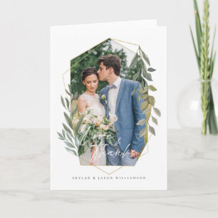 Carte Amour & Merci Foliage & Gold Terrarium Cadre photo