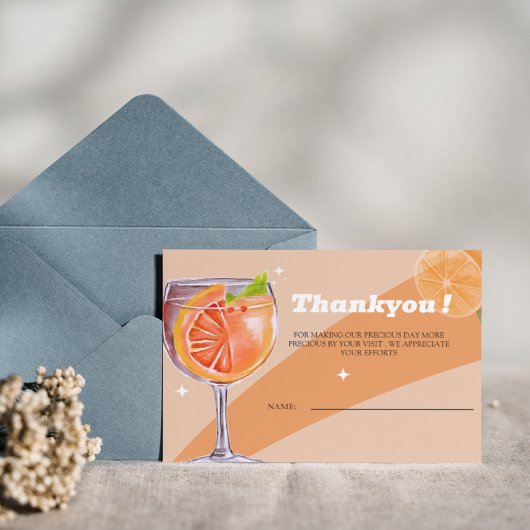 Carte Amour moderne à la Fête des mariées First Spritz M