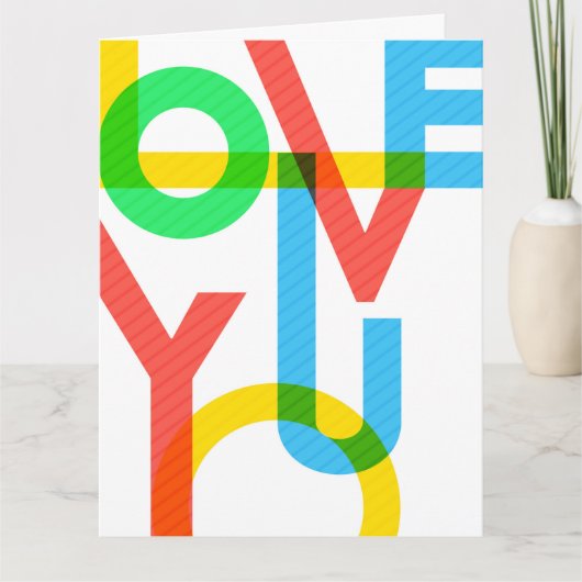 Carte Amour moderne vous jour de Valentines de la (Devant)