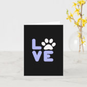 Carte AMOUR - noir/bleu (Fleur jaune)