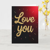 Carte Amour Or Romantique (Fleur jaune)