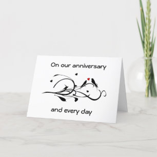 CARTE AMOUR PARTAGER "MA VIE AVEC VOUS" HEUREUX ANNIVERS