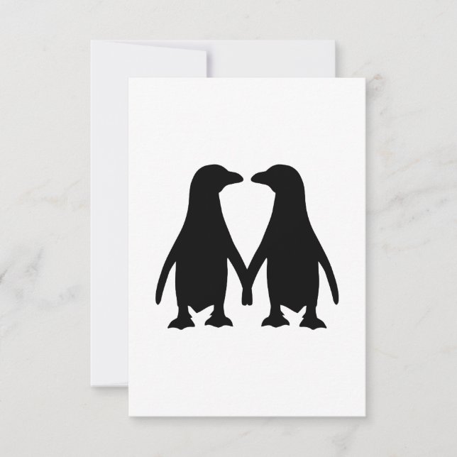 Carte Amour pingouin (Devant)