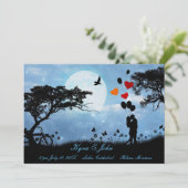 Carte Amour pittoresque sous le mariage de lune (Debout devant)