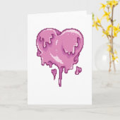 Carte Amour Pixel Art Fondu (Fleur jaune)