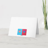 Carte Amour Pop Art Jumeaux Saint Valentin Cœurs Arc-en- (Dos)