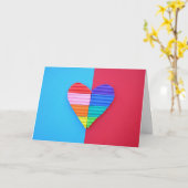 Carte Amour Pop Art Jumeaux Saint Valentin Cœurs Arc-en- (Fleur jaune)