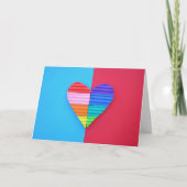 Carte Amour Pop Art Jumeaux Saint Valentin Cœurs Arc-en- (Devant)