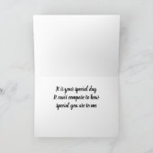 CARTE **AMOUR POUR MA FEMME** POUR VOTRE ANNIVERSAIRE (Intérieur)