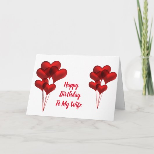 CARTE **AMOUR POUR MA FEMME** POUR VOTRE ANNIVERSAIRE (Devant)