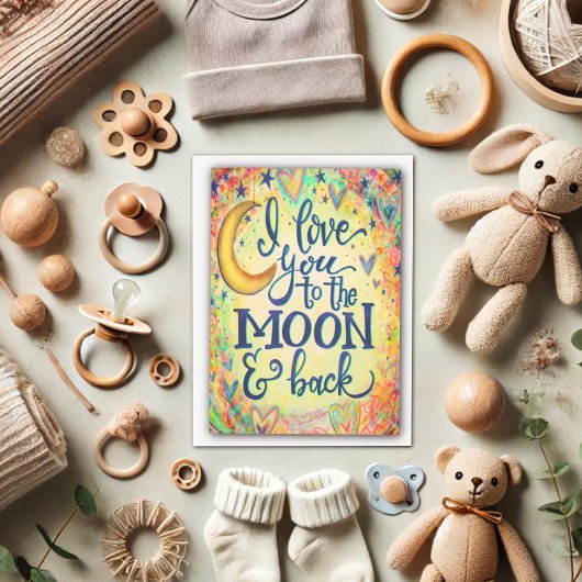 Carte Amour pour toi jusqu'à la lune Saint-Valentin Insp