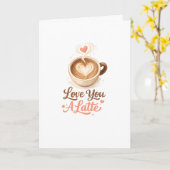 Carte Amour pour une tasse – Saint-Valentin café mignon (Fleur jaune)