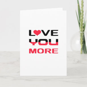Carte Amour pour vous Plus Typographie Noir Rouge Gras P