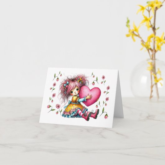 Carte Amour Précieux Toutes Occasions (Fleur jaune)
