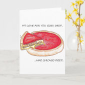 Carte Amour Profond à Chicago (Fleur jaune)