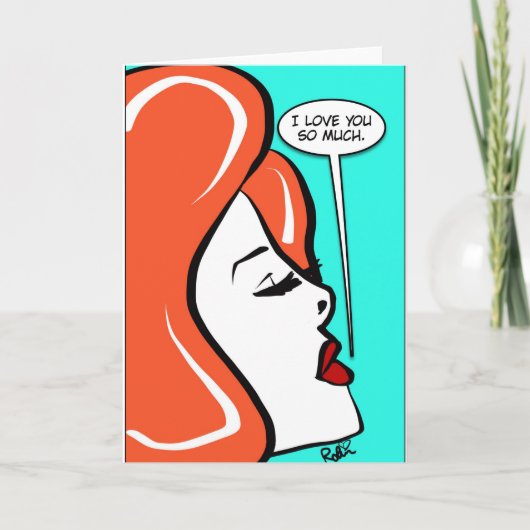 Carte Amour rétro Orange (Devant)