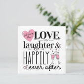 Carte Amour, rires et heureux à jamais (Debout devant)