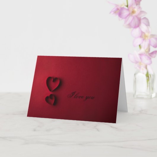 Carte Amour rouge simple (Orchidée)