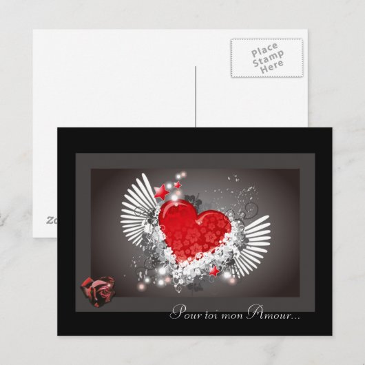 carte amour saint valentin (Devant / Derrière)