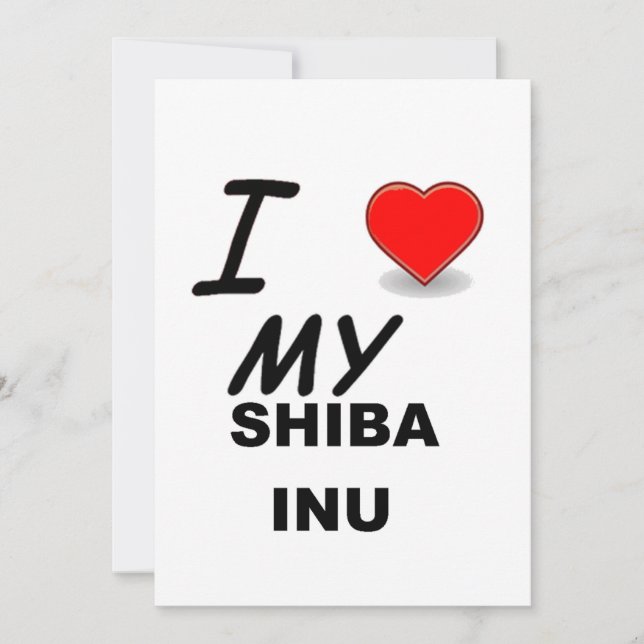 Carte amour shiba (Devant)