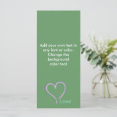 Carte Amour simple et coeur (Debout devant)
