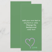Carte Amour simple et coeur (Devant / Derrière)