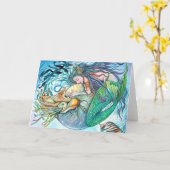 Carte Amour sous-marin (Fleur jaune)