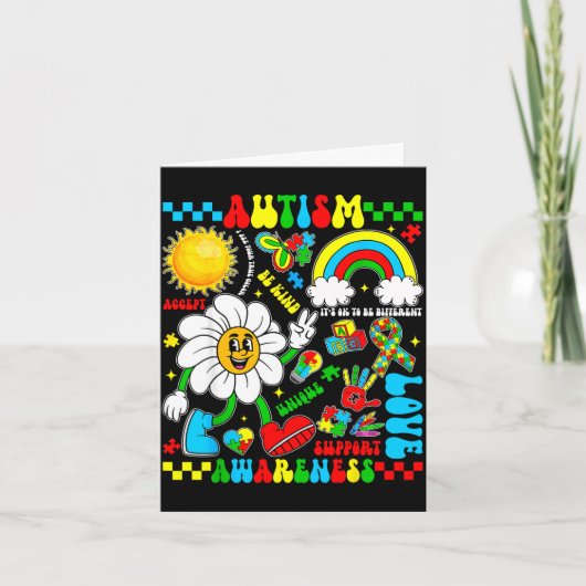 Carte Amour soutien accepter autiste conscience de l'aut (Devant)