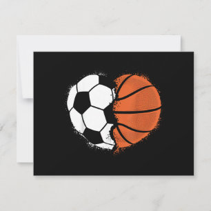 Carte Amour Sports Football Basketball Ball Amateur Vale